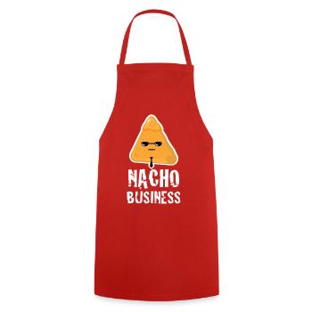 Commerce de nacho, nourriture drôle, t-shirts graphiques à jeux de mots, - Tablier de cuisine - rouge - Devant - AI Model Male 185 dark (185cm)