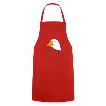 Glace Fine Oie - Tablier de cuisine - rouge - Devant - AI Model Male 185 dark (185cm)