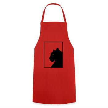 Panther black frame - Kochschürze - Rot - Vorne - AI Model Male 185 dark (185cm)