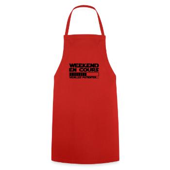 WEEKEND EN COURS - Tablier de cuisine - rouge - Devant - AI Model Male 185 dark (185cm)