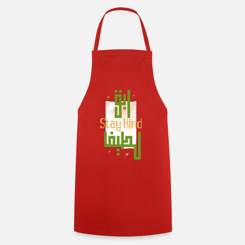 Stay Kind Calligraphie Verte Moderne - Tablier de cuisine - rouge