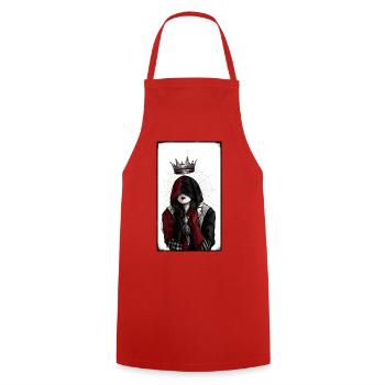 Royal darkness on the net - Cooking Apron - red - Front - AI Model Male 185 dark (185cm)