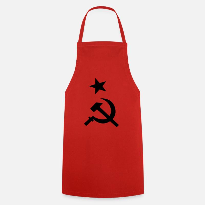 hammer_sichel_stern - Tablier de cuisine - rouge