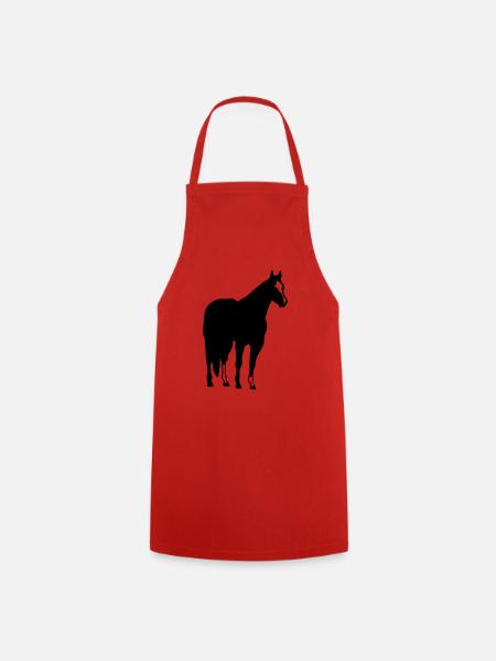 Quarterhorse Silhouette - Kochschürze - Rot