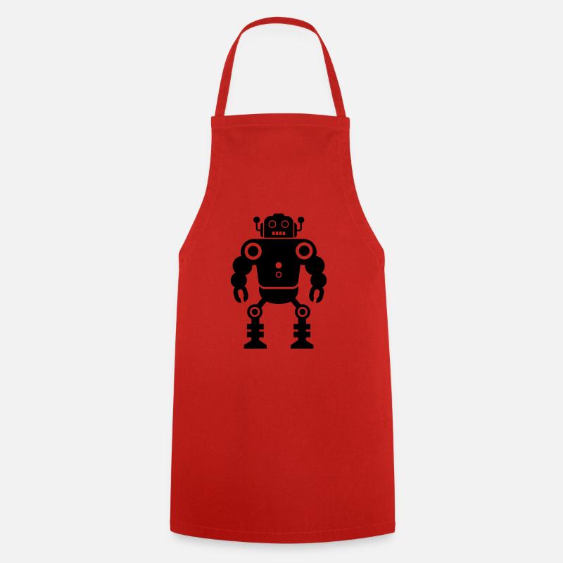 robots - Tablier de cuisine - rouge