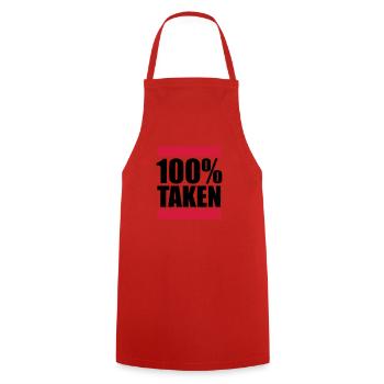 balken 100 pour cent taken pardon amour amour p - Tablier de cuisine - rouge - Devant - AI Model Male 185 dark (185cm)