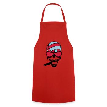 Volleyball Waterpolo Zigarre Lächeln - Kochschürze - Rot - Vorne - AI Model Male 185 dark (185cm)