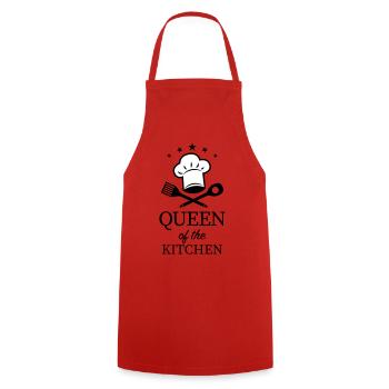 14 Queen of the Kitchen Kochmütze Koch kochffel - Tablier de cuisine - rouge - Devant - AI Model Male 185 dark (185cm)