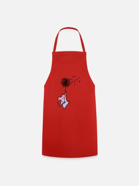 Pusteblumenmäuschen - Kochschürze - Rot