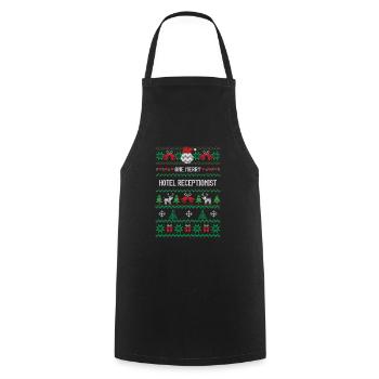 Un réceptionniste de l’hôtel Merry - Tablier de cuisine - noir - Devant - AI Model Male 185 dark (185cm)