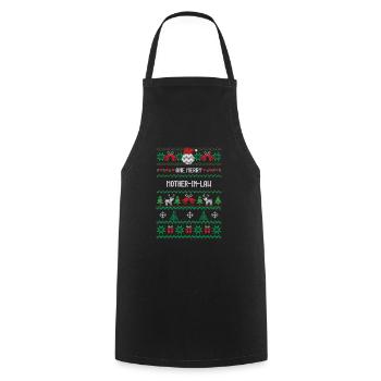 One Merry Mother in law - Cooking Apron - black - Front - AI Model Male 185 dark (185cm)