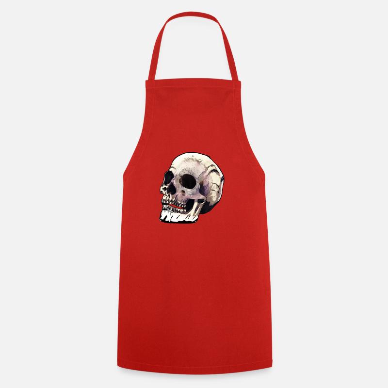 Dimension du crâne - Tablier de cuisine - rouge