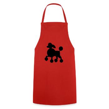 CHIEN CHAT ANIMAL DE COMPAGNIE - Tablier de cuisine - rouge - Devant - AI Model Male 185 dark (185cm)