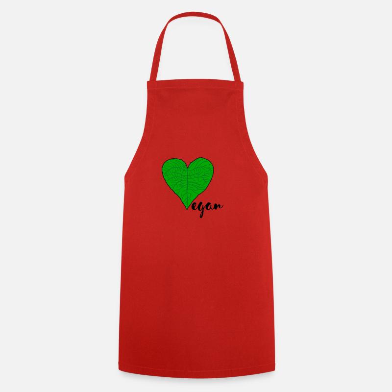 Vegan - Cooking Apron - red