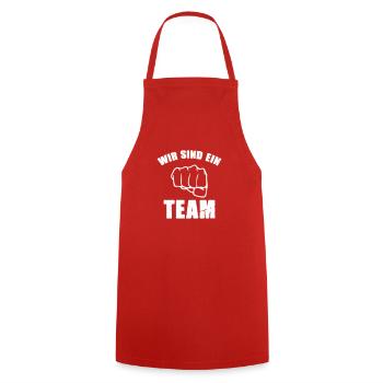 Nous sommes une équipe - Tablier de cuisine - rouge - Devant - AI Model Male 185 dark (185cm)