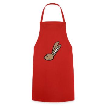 Hase Kaninchen Häschen Cartoon Kleintier niedlich - Kochschürze - Rot - Vorne - AI Model Male 185 dark (185cm)