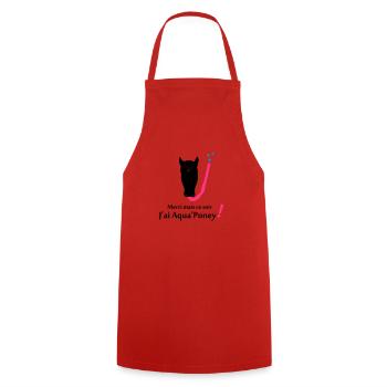Aqua poney 3 - Tablier de cuisine - rouge - Devant - AI Model Male 185 dark (185cm)
