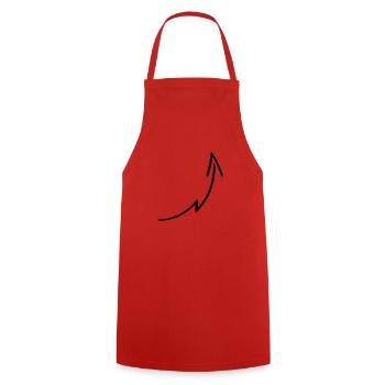 Arrow Design - Cooking Apron - red - Front - AI Model Male 185 dark (185cm)
