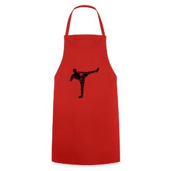 risse kratzer kickboxer kickboxen karate judo kamp - Kochschürze - Rot - Vorne - AI Model Male 185 dark (185cm)