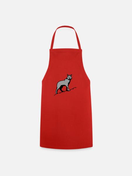 Loup - Tablier de cuisine - rouge