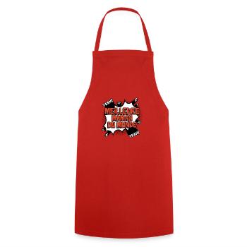 Meilleure maman du monde. - Tablier de cuisine - rouge - Devant - AI Model Male 185 dark (185cm)