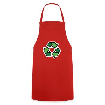 Recyclage - Tablier de cuisine - rouge - Devant - AI Model Male 185 dark (185cm)