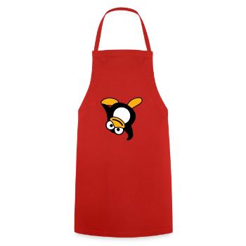 Pinguin Breakdance Tanzen Kopfstand Party DJ Musik - Kochschürze - Rot - Vorne - AI Model Male 185 dark (185cm)