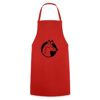 trou de renard roux renard sauvage animal peeps visage tête - Tablier de cuisine - rouge - Devant - AI Model Male 185 dark (185cm)