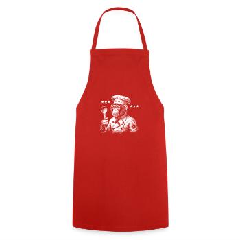 Cuire - Tablier de cuisine - rouge - Devant - AI Model Male 185 dark (185cm)