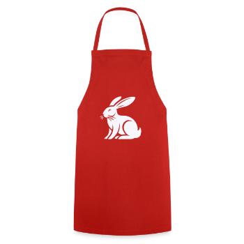 hase kaninchen - Kochschürze - Rot - Vorne - AI Model Male 185 dark (185cm)