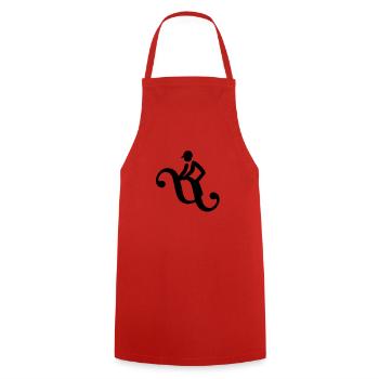 Paragraphenreiter classique - Tablier de cuisine - rouge - Devant - AI Model Male 185 dark (185cm)