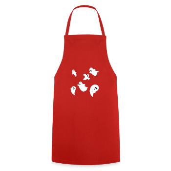 Halloween Ghosts Ghost Group Design simple - Cooking Apron - red - Front - AI Model Male 185 dark (185cm)