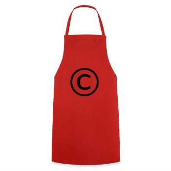 copyright c - Cooking Apron - red - Front - AI Model Male 185 dark (185cm)