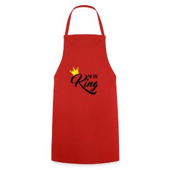 I'm the King - Cooking Apron - red - Front - AI Model Male 185 dark (185cm)