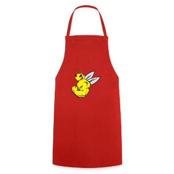strong_bee_02 - Cooking Apron - red - Front - AI Model Male 185 dark (185cm)
