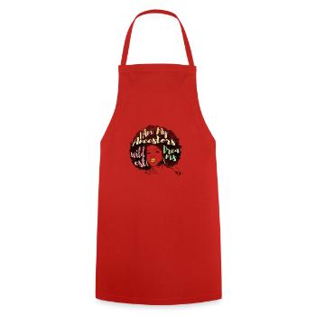 I Am My Ancestors wildest Dreams - Cooking Apron - red - Front - AI Model Male 185 dark (185cm)