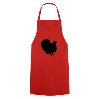 Silhouette Thanksgiving Truthahn - Kochschürze - Rot - Vorne - AI Model Male 185 dark (185cm)