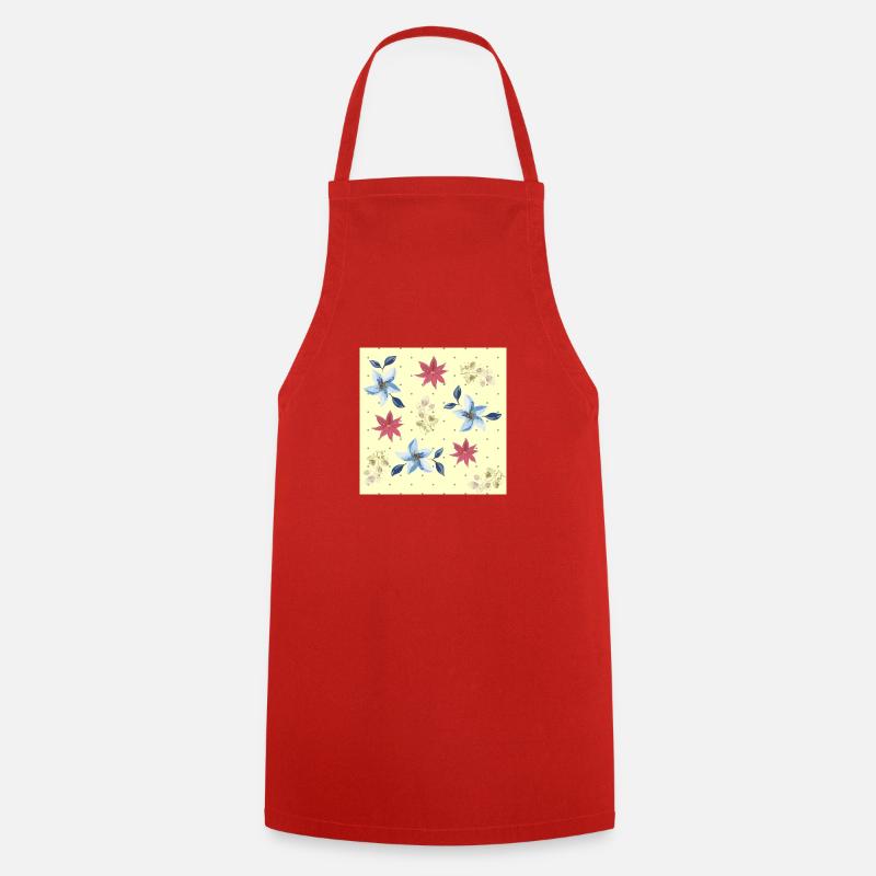 Fleur - Tablier de cuisine - rouge
