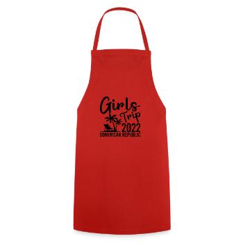 Girls Trip 2022 Dominican Republic - Kochschürze - Rot - Vorne - AI Model Male 185 dark (185cm)