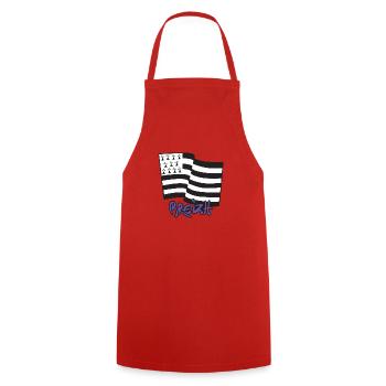 logo Violet - Tablier de cuisine - rouge - Devant - AI Model Male 185 dark (185cm)