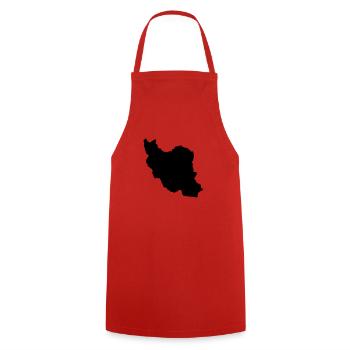 Iran - Cooking Apron - red - Front - AI Model Male 185 dark (185cm)