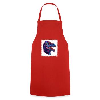 Bday T Rex Cute Dinosaur Costume T Gift Idea - Cooking Apron - red - Front - AI Model Male 185 dark (185cm)