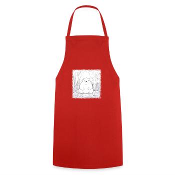 cinema movie gift comics birthday present coffee - Cooking Apron - red - Front - AI Model Male 185 dark (185cm)