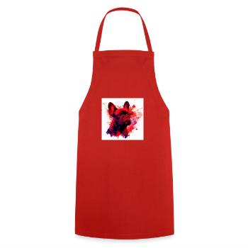 Bully Love - Cooking Apron - red - Front - AI Model Male 185 dark (185cm)