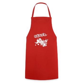 Jeu de joueur Jouer en ligne Jeux sur ordinateur Arcade Neon - Tablier de cuisine - rouge - Devant - AI Model Male 185 dark (185cm)