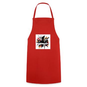 Bublix urban art - Cooking Apron - red - Front - AI Model Male 185 dark (185cm)