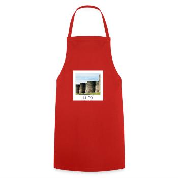 Lugo Galicia - Cooking Apron - red - Front - AI Model Male 185 dark (185cm)