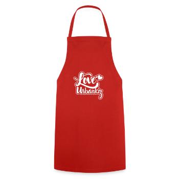 Love urbankiz - Tablier de cuisine - rouge - Devant - AI Model Male 185 dark (185cm)