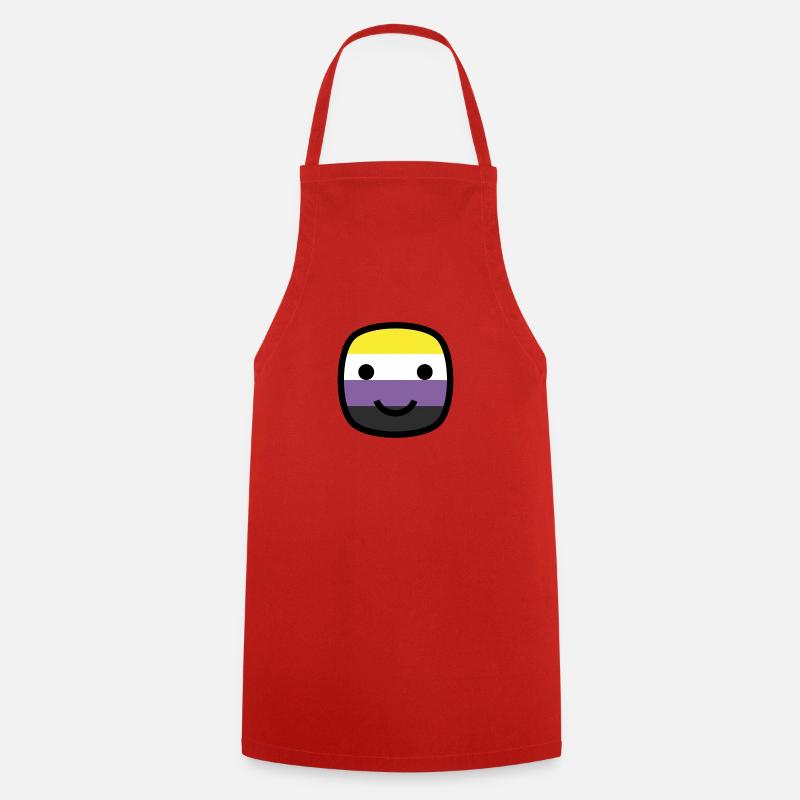 Always Smile Proudly! - Nonbinary Edition - Cooking Apron - red
