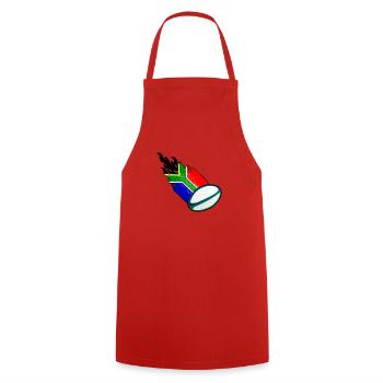 Fireball Rugby South Africa - Cooking Apron - red - Front - AI Model Male 185 dark (185cm)